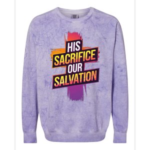 Easter Sunday Christian Believer Religious Jesus Christ Colorblast Crewneck Sweatshirt