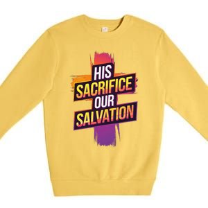 Easter Sunday Christian Believer Religious Jesus Christ Premium Crewneck Sweatshirt