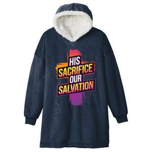 Easter Sunday Christian Believer Religious Jesus Christ Hooded Wearable Blanket