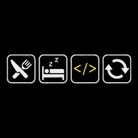 Eat Sleep Code Repeat Funny Humor For Coders & Programmers Full Zip Hoodie