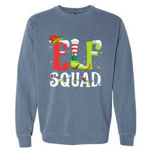 Elf Squad Christmas Family Matching Xmas Elf Pajamas  Garment-Dyed Sweatshirt