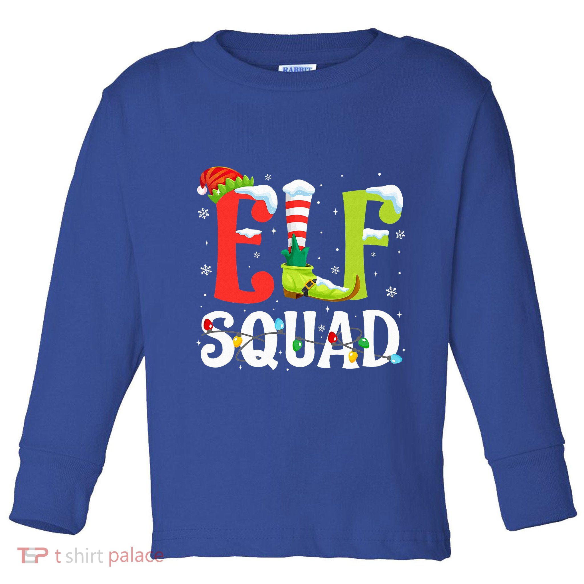 Elf Squad Christmas Family Matching Xmas Elf Pajamas  Toddler Long Sleeve Shirt