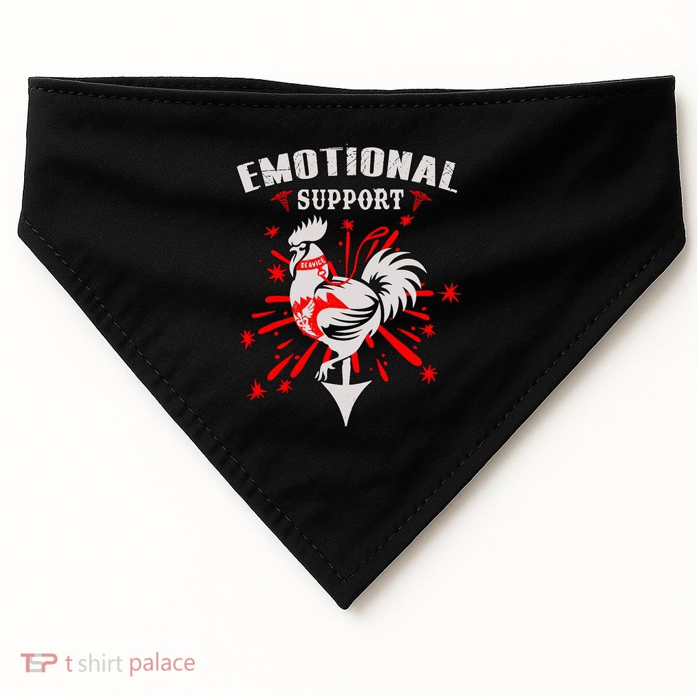 Emotional Support Chicken Emotional Support Cock USA-Made Doggie Bandana