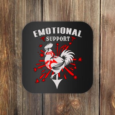 Emotional Support Chicken Emotional Support Cock Coaster