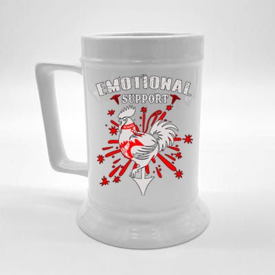 Emotional Support Chicken Emotional Support Cock Beer Stein