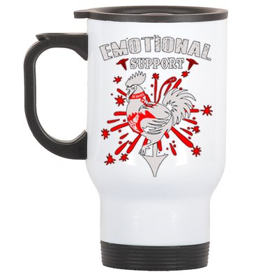 Emotional Support Chicken Emotional Support Cock Stainless Steel Travel Mug