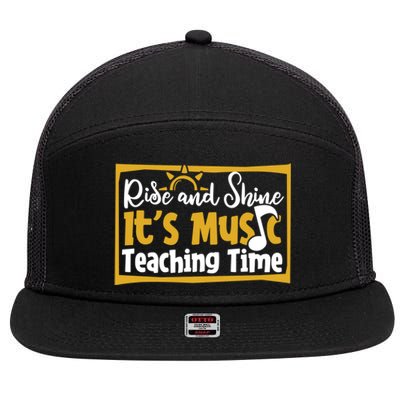 Education School Cute Gift Educator Music Teacher Gift 7 Panel Mesh Trucker Snapback Hat