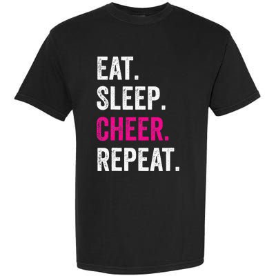 Eat Sleep Cheer Repeat Cheerleading Cheerleader Gifts Garment-Dyed Heavyweight T-Shirt