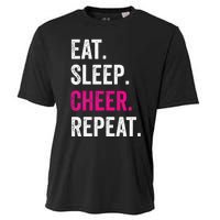 Eat Sleep Cheer Repeat Cheerleading Cheerleader Gifts Cooling Performance Crew T-Shirt