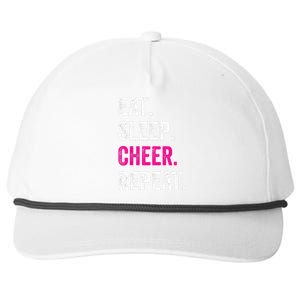 Eat Sleep Cheer Repeat Cheerleading Cheerleader Gifts Snapback Five-Panel Rope Hat