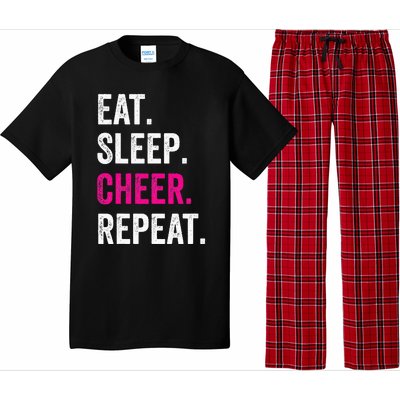 Eat Sleep Cheer Repeat Cheerleading Cheerleader Gifts Pajama Set