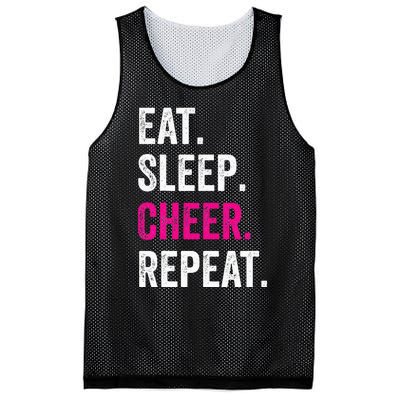 Eat Sleep Cheer Repeat Cheerleading Cheerleader Gifts Mesh Reversible Basketball Jersey Tank