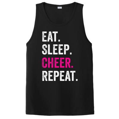 Eat Sleep Cheer Repeat Cheerleading Cheerleader Gifts PosiCharge Competitor Tank