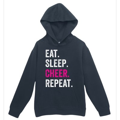 Eat Sleep Cheer Repeat Cheerleading Cheerleader Gifts Urban Pullover Hoodie