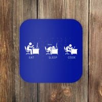 Eat Sleep Code Programmers Coaster