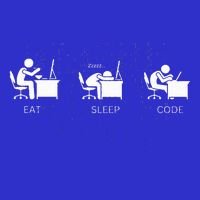 Eat Sleep Code Programmers Coaster