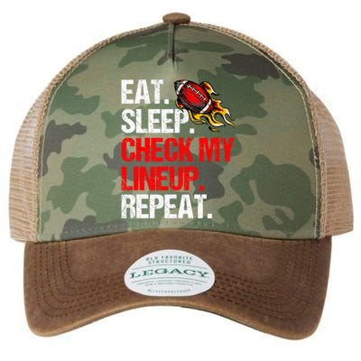 Eat Sleep Check My Lineup Repeat, Fantasy Football Legacy Tie Dye Trucker Hat