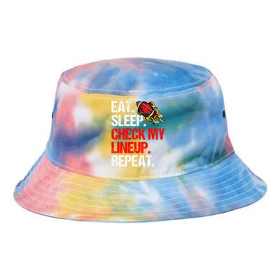 Eat Sleep Check My Lineup Repeat, Fantasy Football Tie Dye Newport Bucket Hat