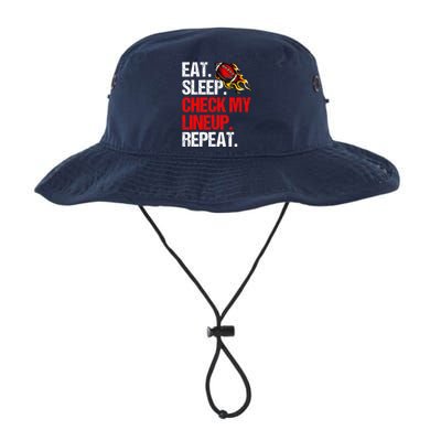 Eat Sleep Check My Lineup Repeat, Fantasy Football Legacy Cool Fit Booney Bucket Hat