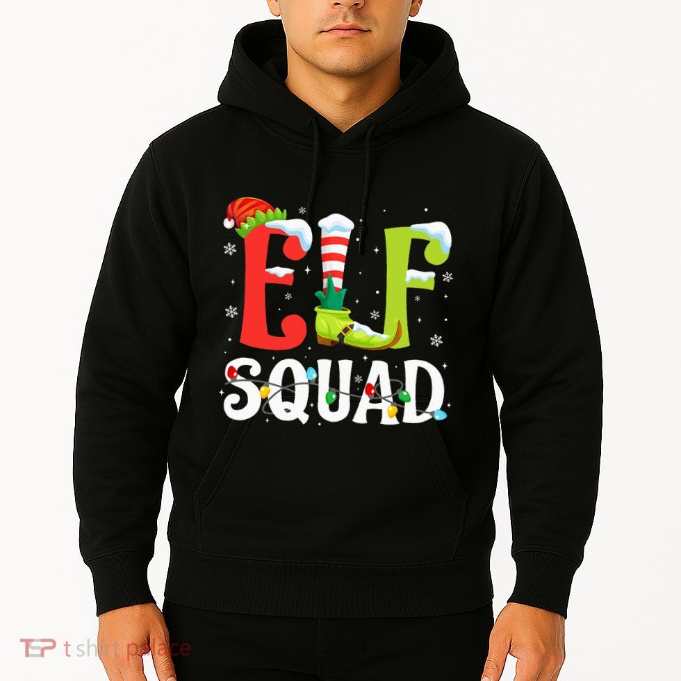 Elf Squad Christmas Family Matching Xmas Elf Pajamas  Hoodie
