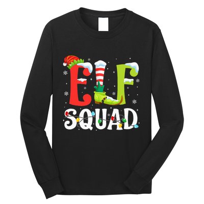 Elf Squad Christmas Family Matching Xmas Elf Pajamas  Long Sleeve Shirt