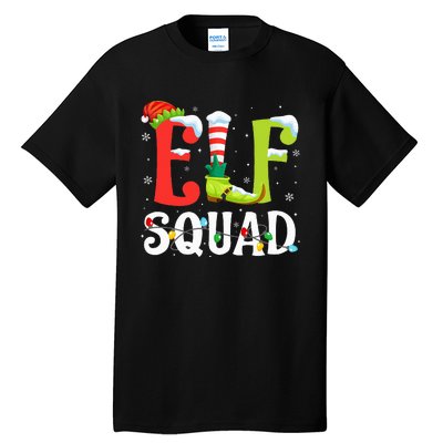 Elf Squad Christmas Family Matching Xmas Elf Pajamas  Tall T-Shirt