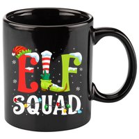 Elf Squad Christmas Family Matching Xmas Elf Pajamas  11oz C Handle Ceramic Mug