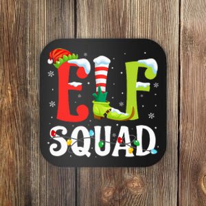 Elf Squad Christmas Family Matching Xmas Elf Pajamas  Coaster