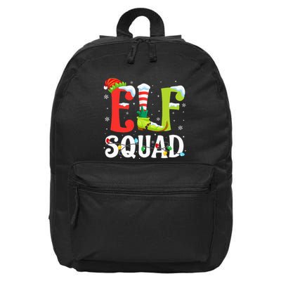 Elf Squad Christmas Family Matching Xmas Elf Pajamas  16 in Basic Backpack