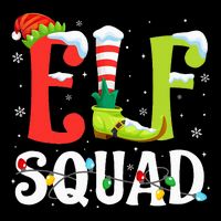 Elf Squad Christmas Family Matching Xmas Elf Pajamas  Cooling Performance Long Sleeve Crew