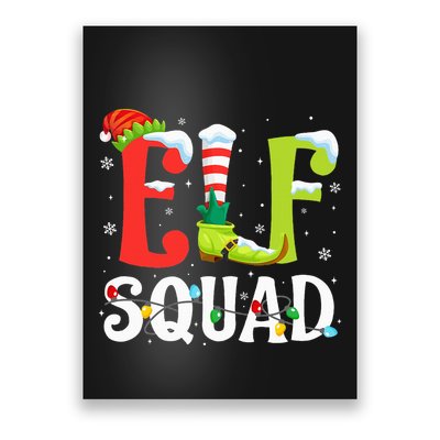Elf Squad Christmas Family Matching Xmas Elf Pajamas  Poster