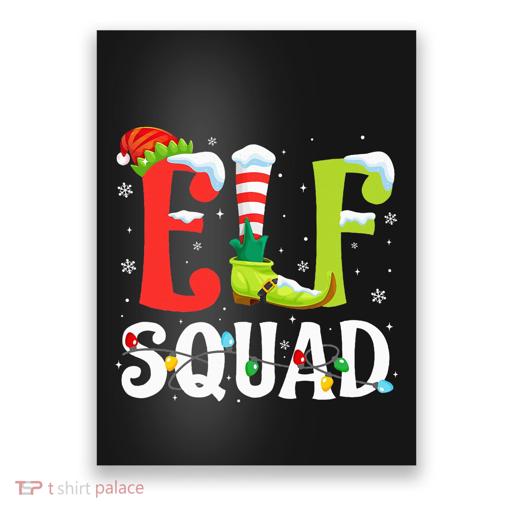 Elf Squad Christmas Family Matching Xmas Elf Pajamas  Poster