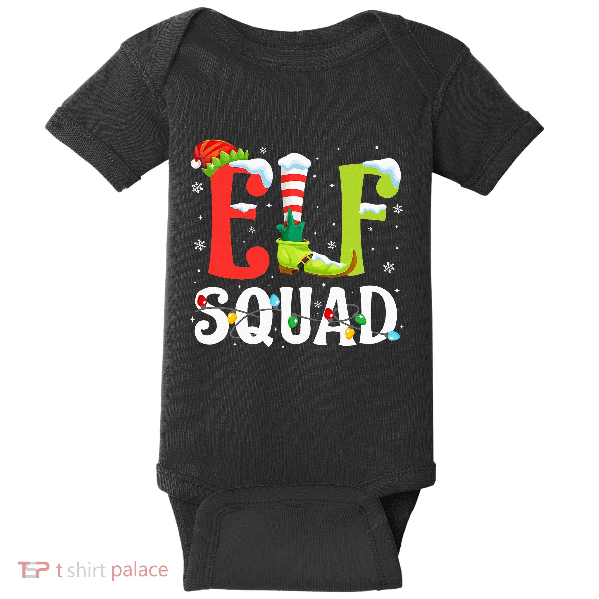 Elf Squad Christmas Family Matching Xmas Elf Pajamas  Baby Bodysuit