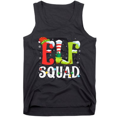 Elf Squad Christmas Family Matching Xmas Elf Pajamas  Tank Top