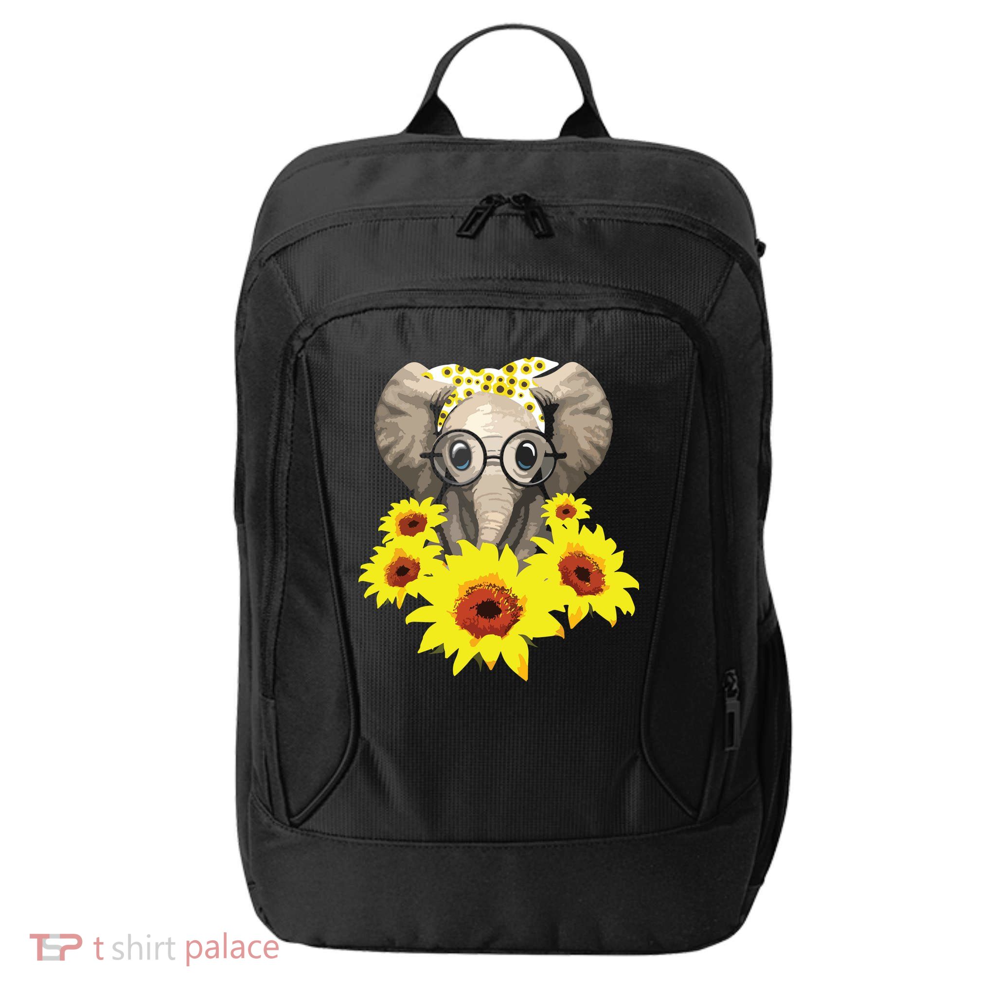Elephant Sunflower Cute Elephant Love Sunflower City Backpack