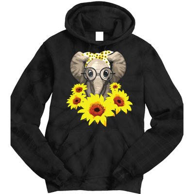 Elephant Sunflower Cute Elephant Love Sunflower Tie Dye Hoodie
