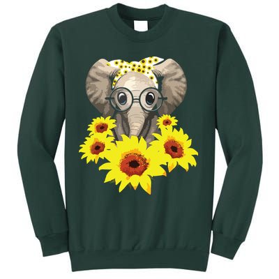 Elephant Sunflower Cute Elephant Love Sunflower Sweatshirt