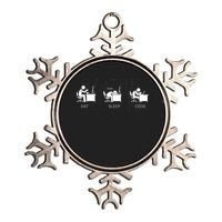 Eat Sleep Code Programmers Design Metallic Star Ornament