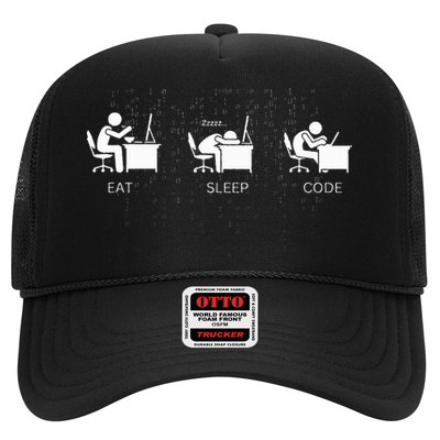Eat Sleep Code Programmers Design Trucker Hat