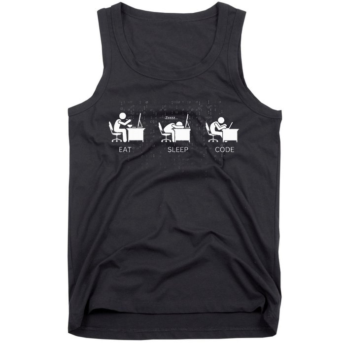 Eat Sleep Code Programmers Design Tank Top