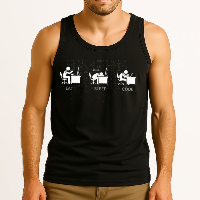 Eat Sleep Code Programmers Design Tank Top