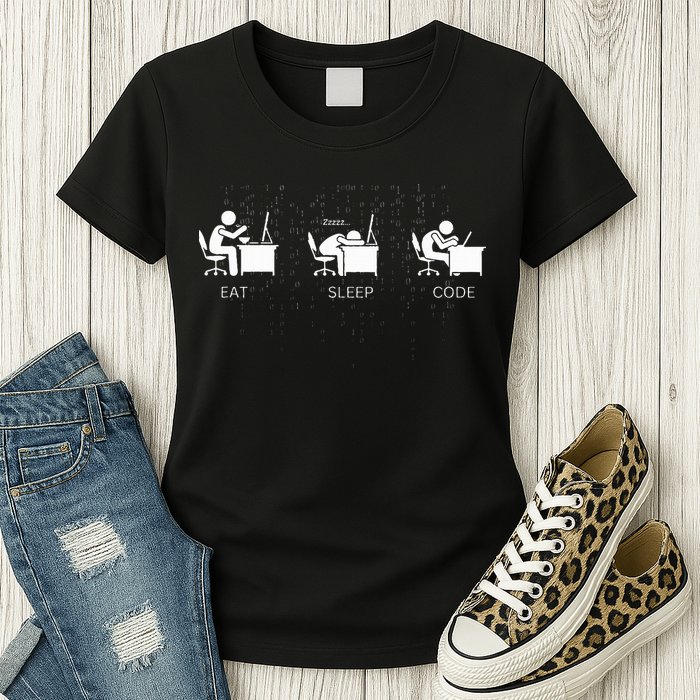 Eat Sleep Code Programmers Design Women's T-Shirt