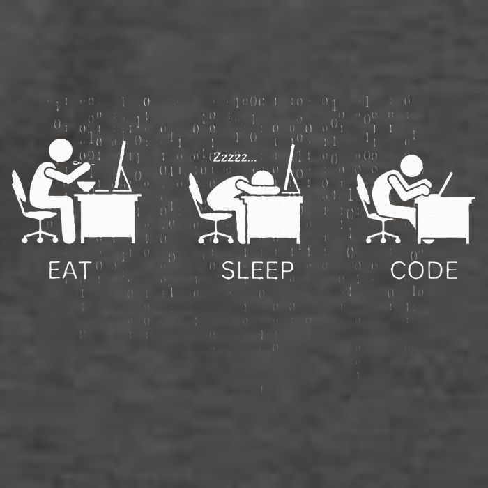 Eat Sleep Code Programmers Design Vector Backpack
