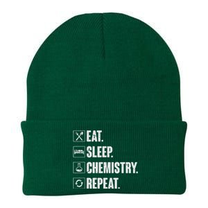 Eat Sleep Chemistry Repeat Funny Chemist Chemistry Gift Knit Cap Winter Beanie