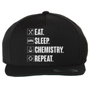 Eat Sleep Chemistry Repeat Funny Chemist Chemistry Gift Wool Snapback Cap