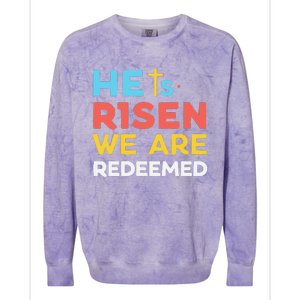 Easter Sunday Christian Believer Religious Jesus Christ Colorblast Crewneck Sweatshirt