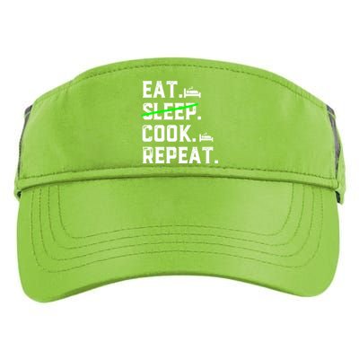 Eat Sleep Cooking Repeat No Sleep Culinary Cook Cooking Chef Gift Adult Drive Performance Visor