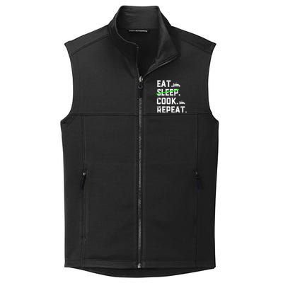 Eat Sleep Cooking Repeat No Sleep Culinary Cook Cooking Chef Gift Collective Smooth Fleece Vest