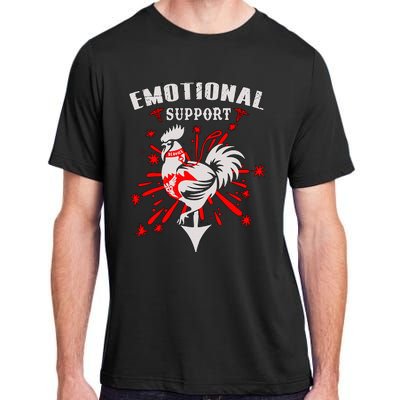 Emotional Support Chicken Emotional Support Cock Adult ChromaSoft Performance T-Shirt