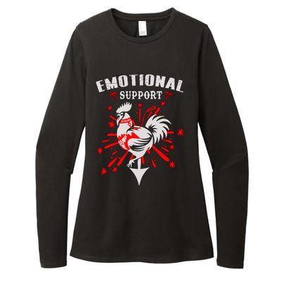 Emotional Support Chicken Emotional Support Cock Womens CVC Long Sleeve Shirt